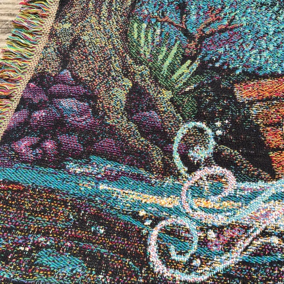 Vintage Harry Potter Journey to Hogwarts Woven Tapestry Blanket Throw - Picture 9 of 12